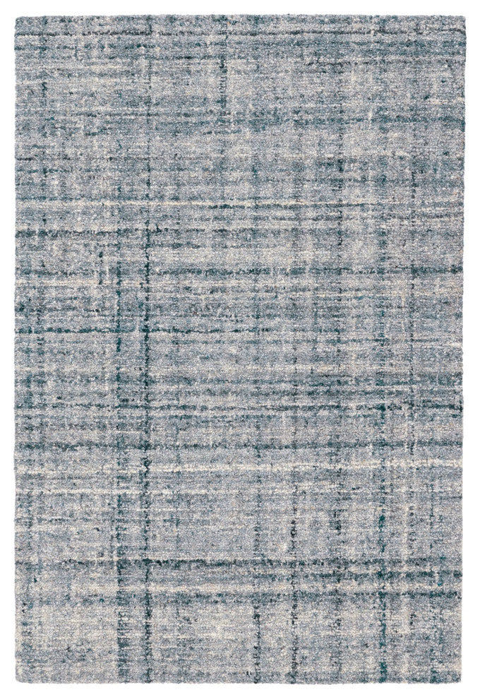 Dash & Albert Harris Blue/Ivory Hand Micro Hooked Wool Rug, Blue, 3' x 5'