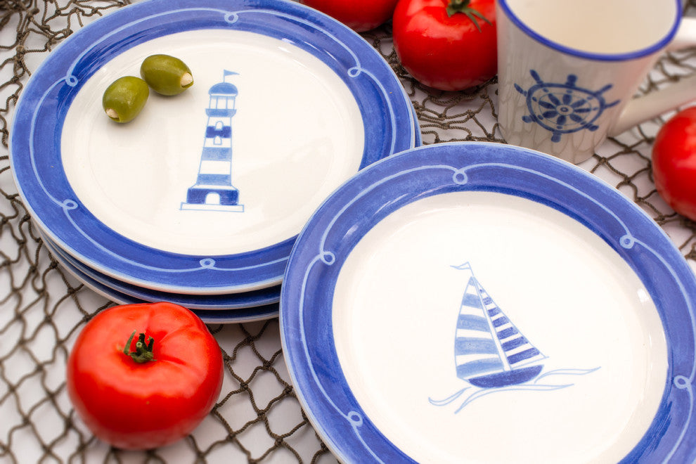 Ahoy 4 Piece Assorted Salad Plate Set