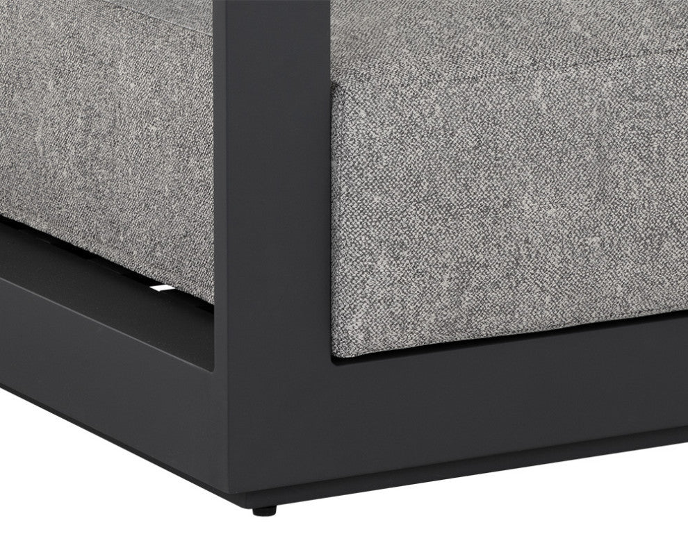 Tavira Armchair, Charcoal, Lanikai Salt And Pepper
