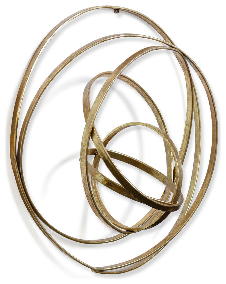 Arciform Wall Art- Gold Gold Finish On Metal