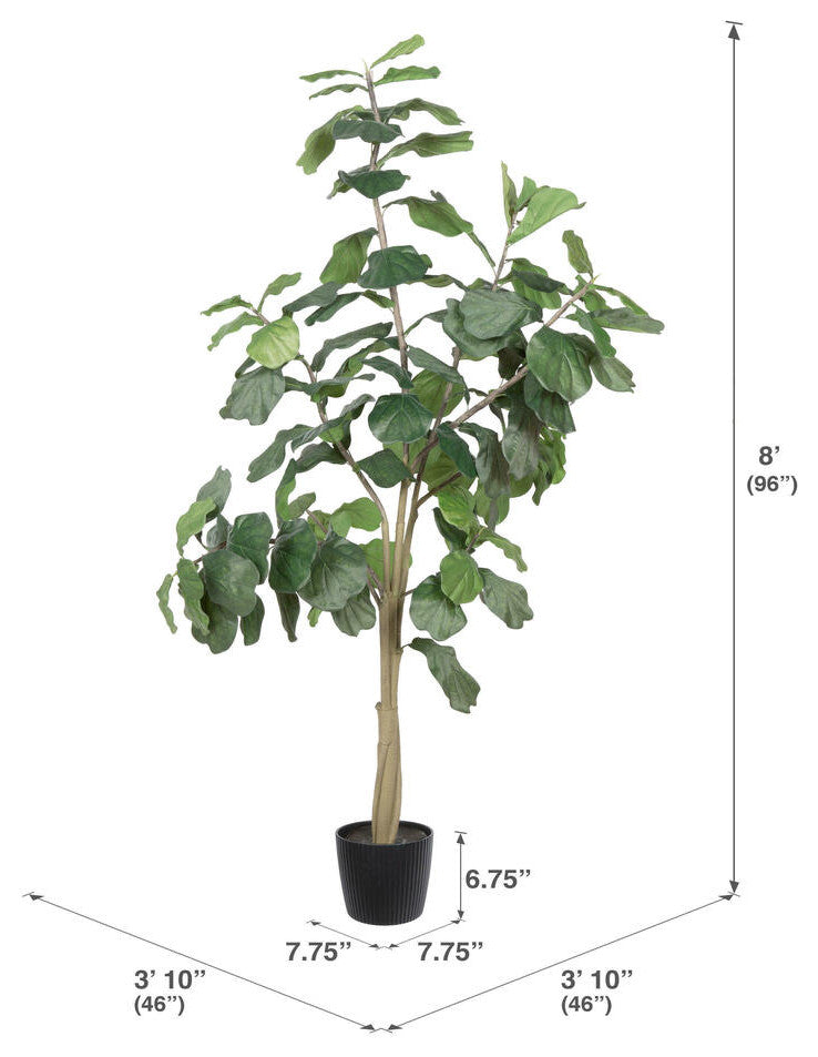 Vickerman Potted Fiddle Tree, 8'