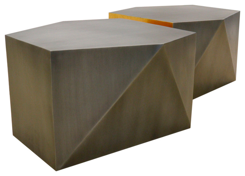 Pasargad Home Urban Chiz Style Coffee Table Set, Grey