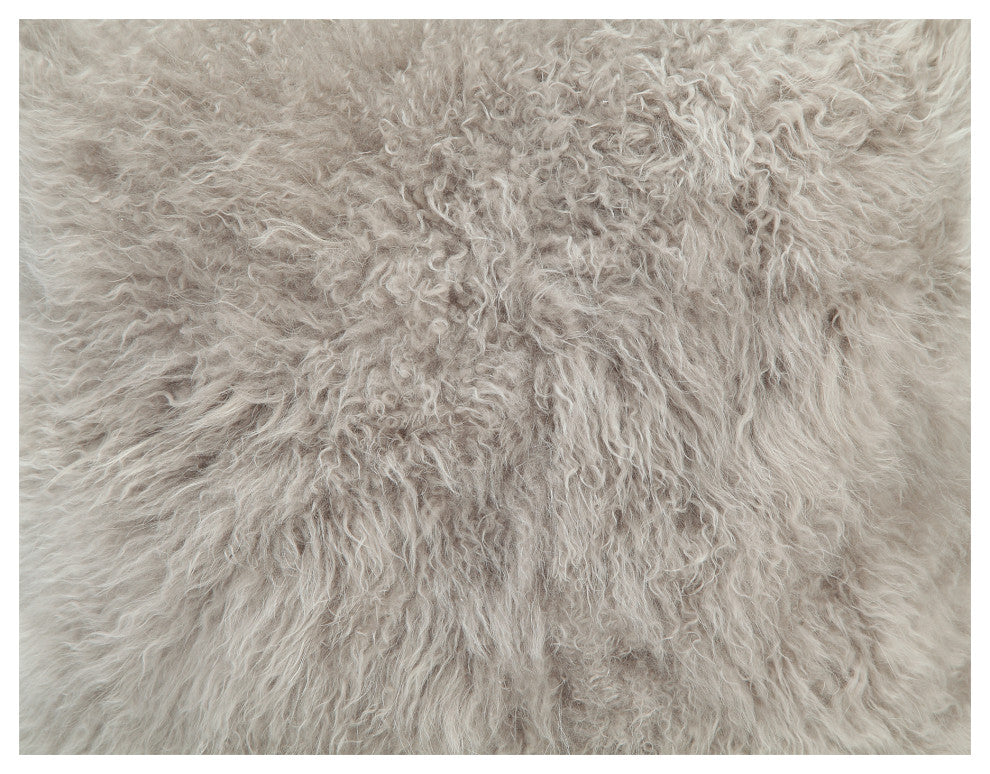 Contemporary Cashmere Fur Pillow Light Grey - Grey