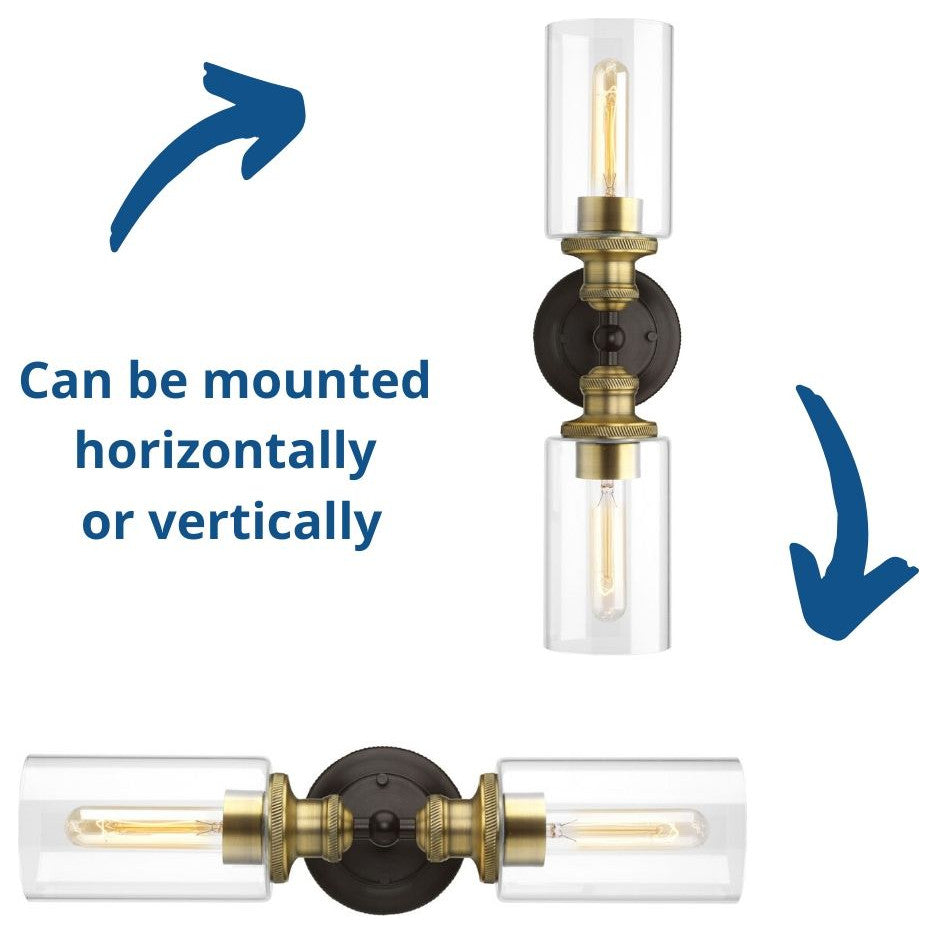 Archives 2-Light Bath, Antique Bronze