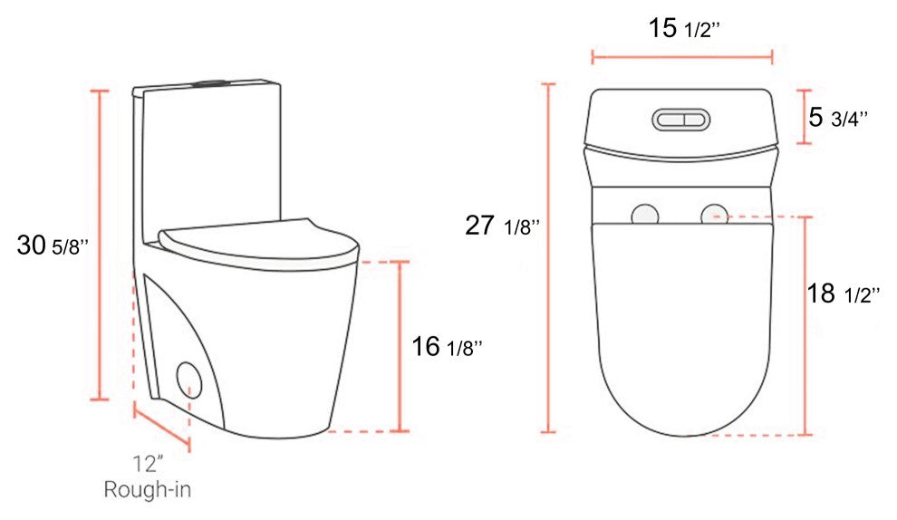 One-piece 1.1/1.6 GPF Dual Flush Elongated Toilet with Soft-Close Seat