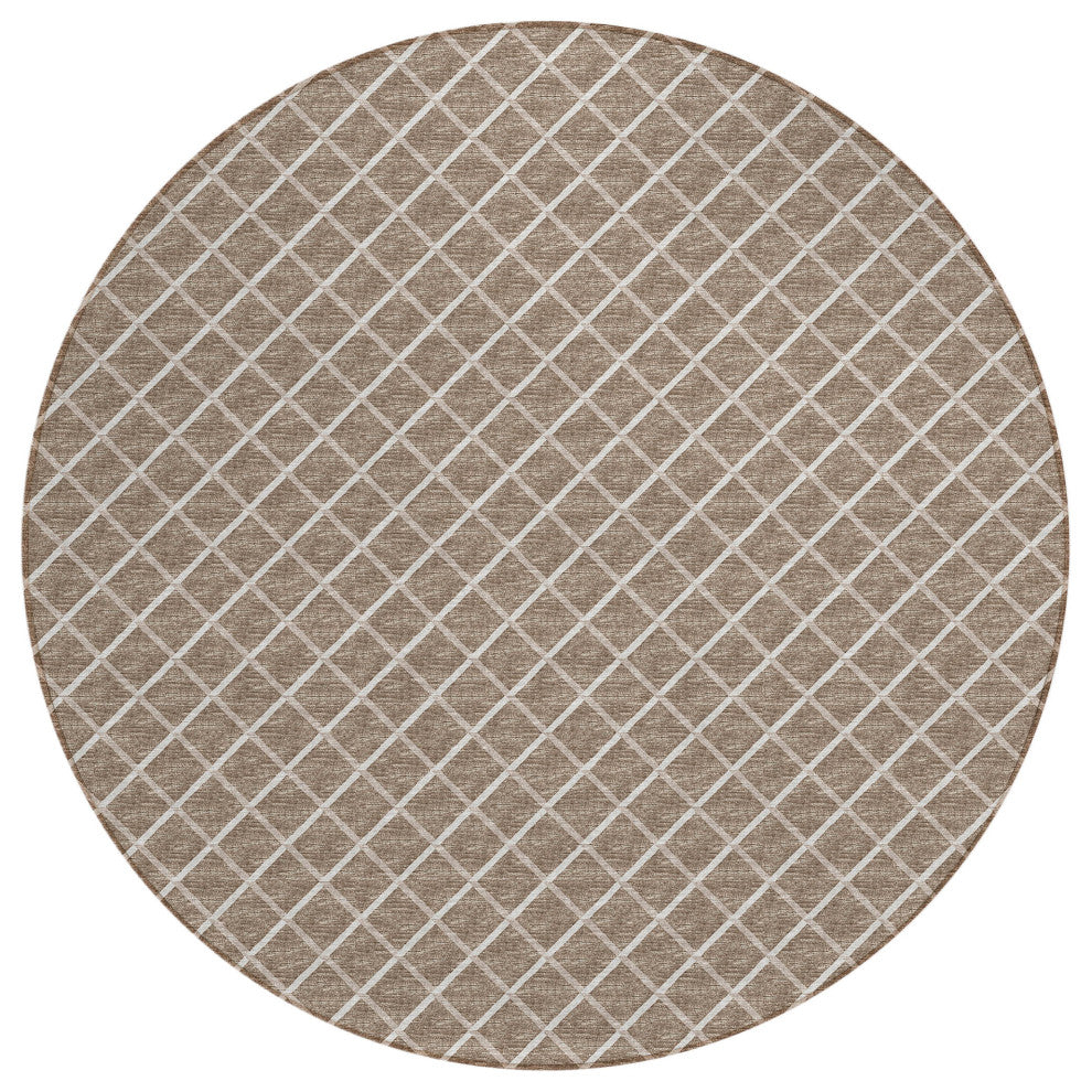 Indoor/Outdoor York YO1 Taupe Machine Washable 10' x 10' Rug