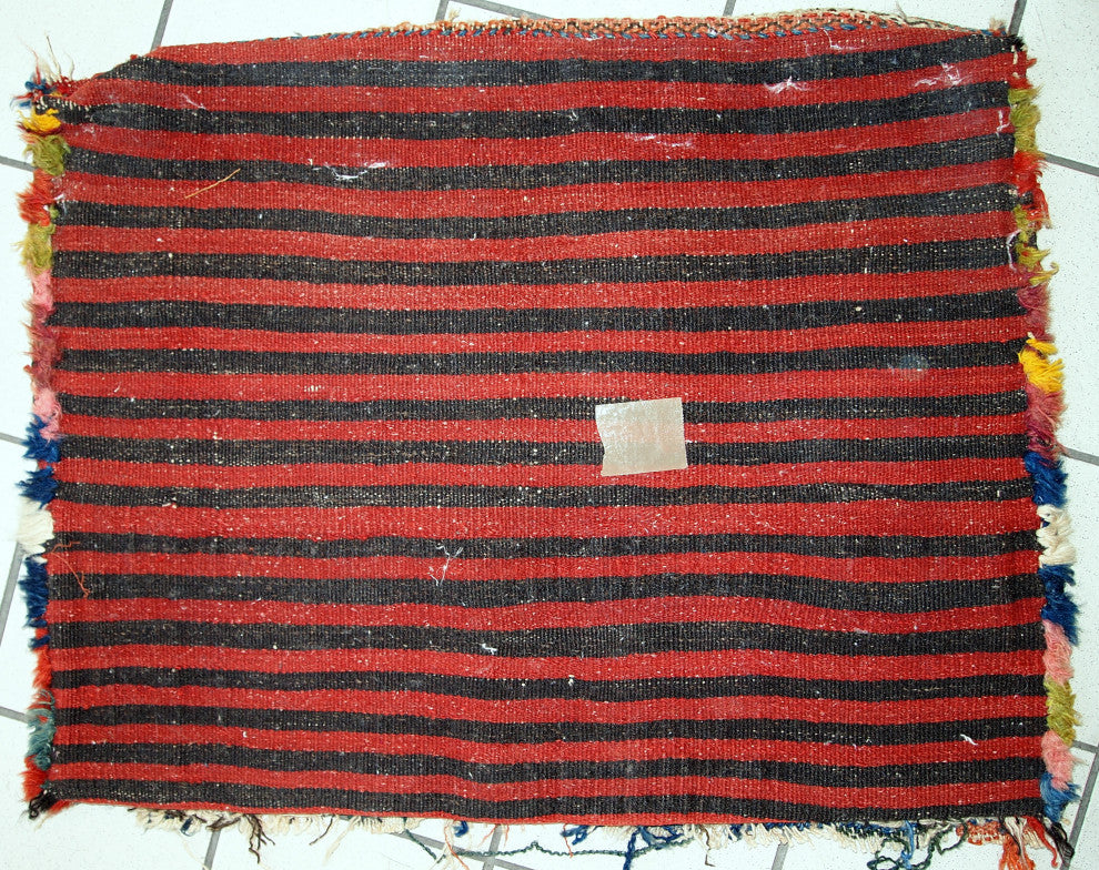 Handmade antique collectible Persian Kurdish bag 1.8' x 2.4' (56cm x 73cm) 1880s