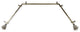 Fabritio 13/16" Bay Window Curtain Rod, Antique Brass