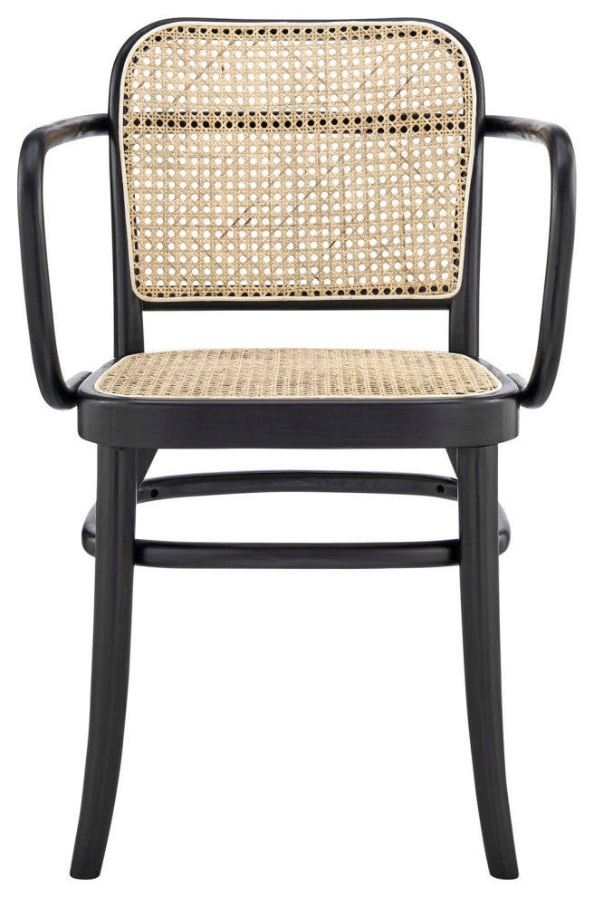 Side Dining Chair, Black, Wood, Modern, Kitchen Bistro Restaurant Hospitality