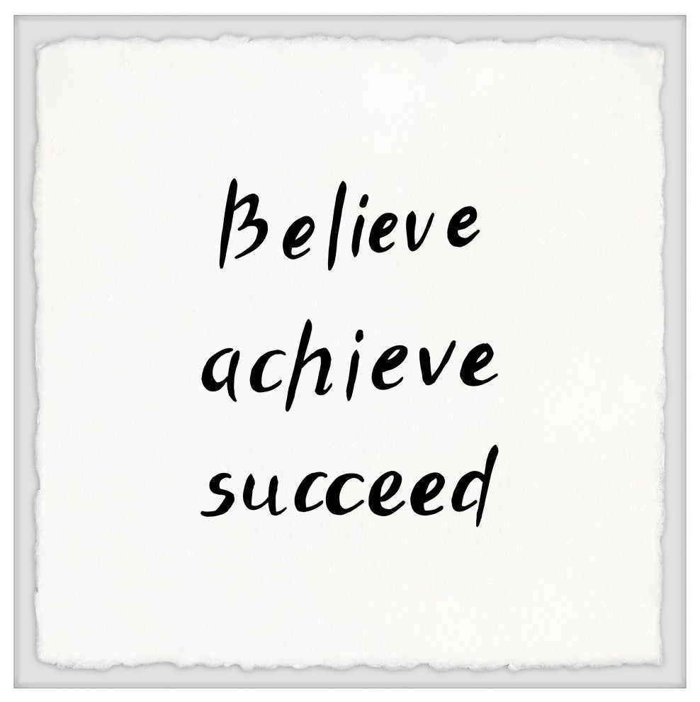 "Achieve and Succeed" Framed Painting Print, 18x18