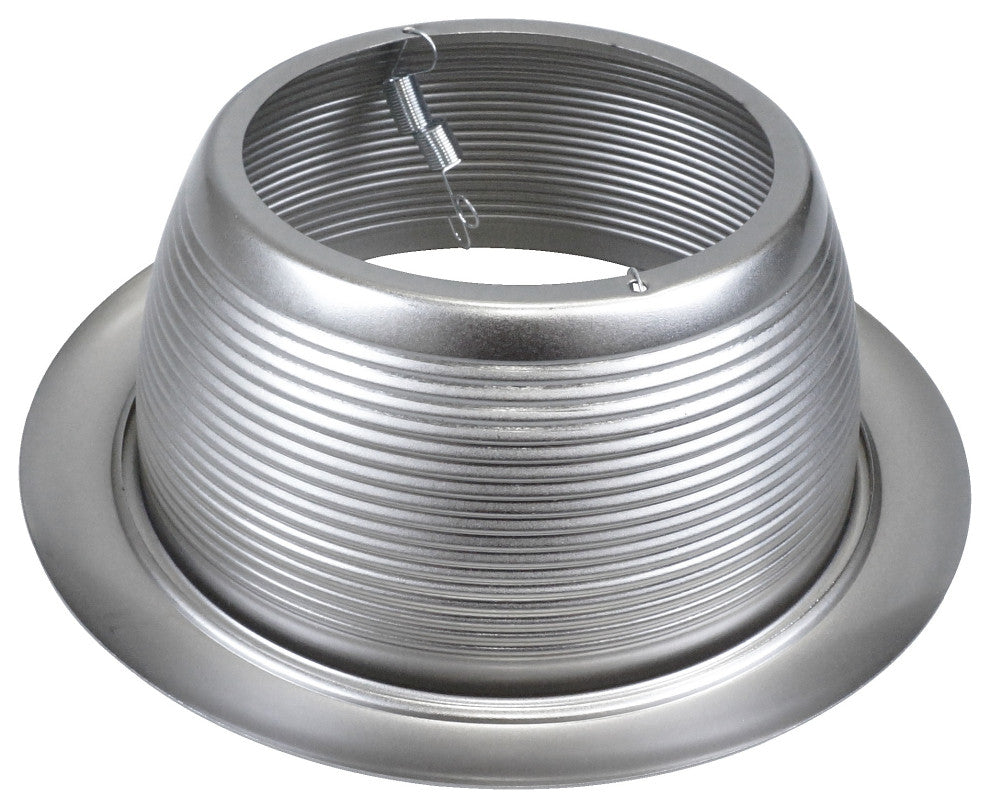 NICOR 6 inch White Recessed Baffle Trim, Nickel