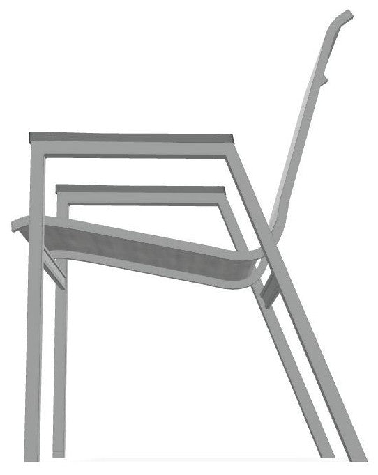 Bazza Sling Stackable Outdoor Dining Chair, Destiny Steel/Graphite