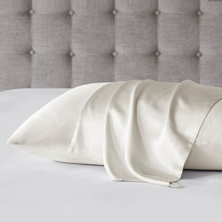 Madison Park Mulberry Silk Luxury Single Pillowcase, Ivory, Standard