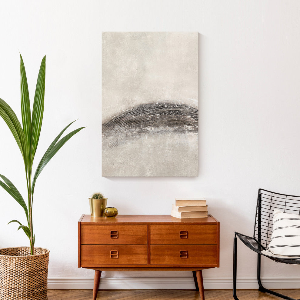 Shimmer Gray Abstract II 20"x30" Canvas Wall Art