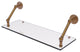 Prestige Skyline 24" Floating Glass Shelf, Brushed Bronze