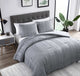 The Nesting Company Elm 3 Piece Comforter Set - King - Gray