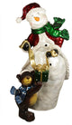 48" Commercial Size Snowman With Bear Christmas Display Decoration