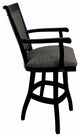 Swivel Wood Counter 26" 30" Extra Tall 34" Bar Stool 400, Mojave Gray and Black, 30"