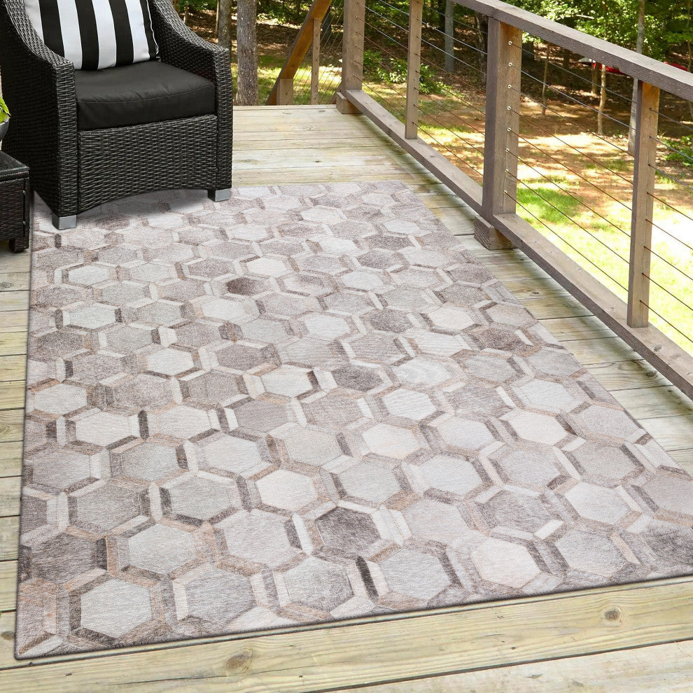 Indoor/Outdoor Stetson SS1 Flannel Machine Washable 3' x 5' Rug