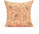 Peach Orange And Black Flower Pattern Throw Pillow Cover, 16"x16"