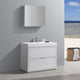 Valencia 40" Glossy White Modern Bathroom Vanity, Medicine Cabinet