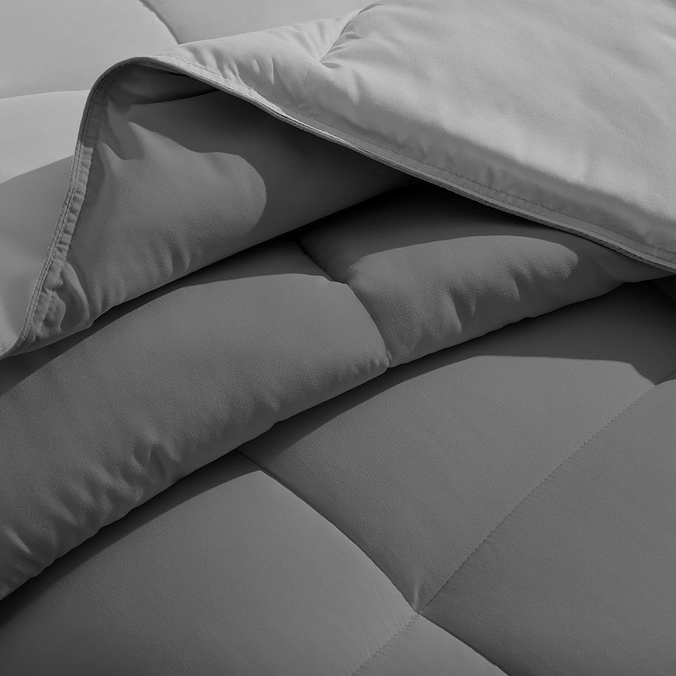 Reversible Bed-in-a-Bag, Light Gray/Gray, Light Gray, King