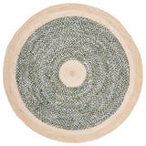 Safavieh Cape Cod Collection CAP210 Rug, Green/Natural, 6' Round