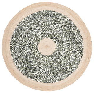 Safavieh Cape Cod Collection CAP210 Rug, Green/Natural, 6' Round