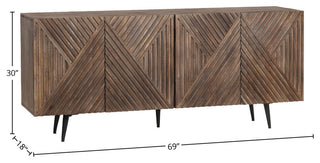 Catalina Mango Wood Sideboard, Brown