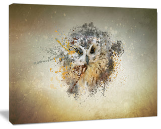Large Gracing Owl, Animal Canvas Wall Art, 60"x28"