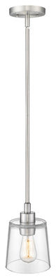 Evalon 1 Light 6.5" Brushed Nickel Mini-Pendant