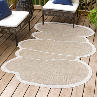 Jasper Modern Rustic Abstract Indoor/Outdoor Shaped Area Rug