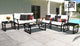 kathy ireland Madison Ave. 7 Piece Aluminum Patio Furniture Set 07d, Snow