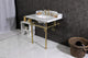 Kingston Brass LMS3030MBSQ7 30" Carrara Marble Console Sink, Legs