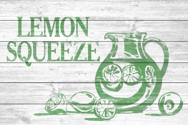 "Lemon Squeeze II" Painting Print on White Wood, 24"x16"