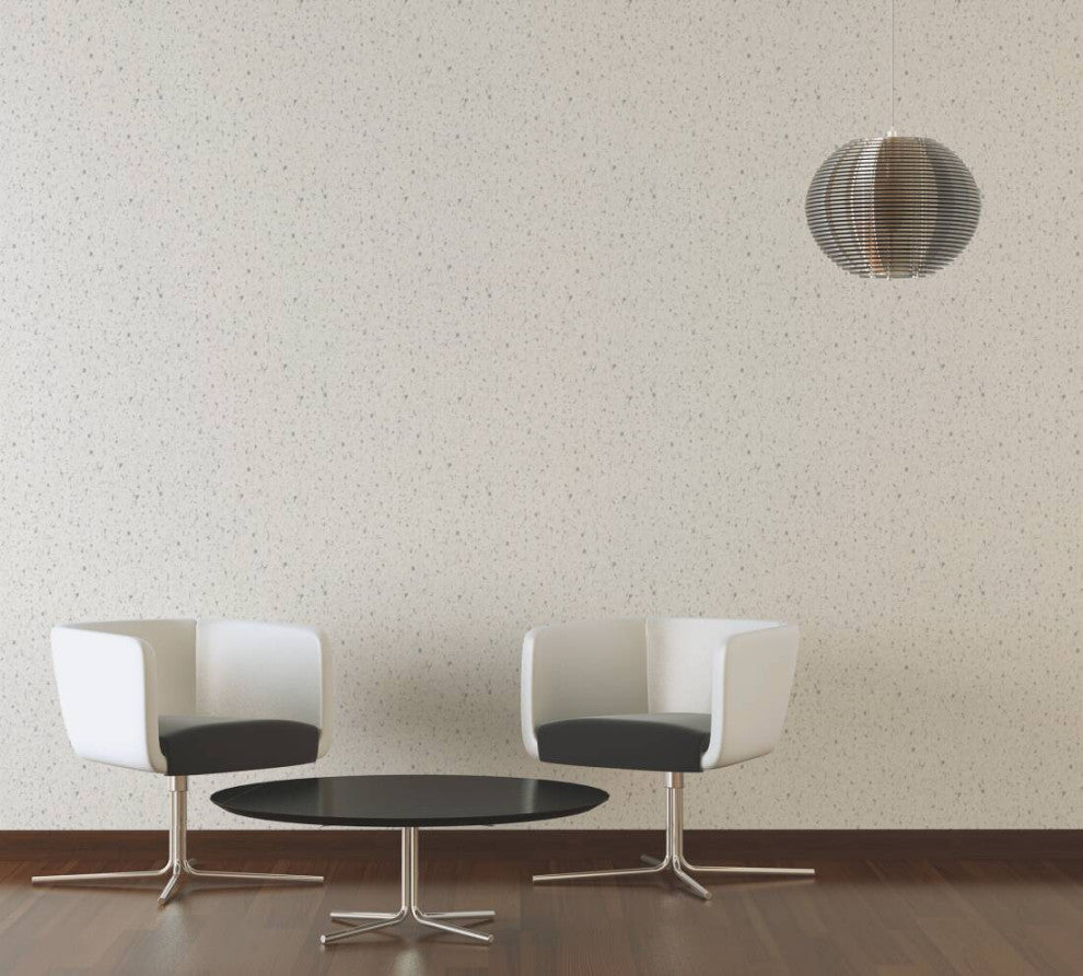 Plain Textured Wallpaper, Scattered Spots, Beige Cream Gray, 1 Roll