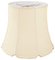 Tall Drum Bottom V-Notch Designer Lampshade, Beige