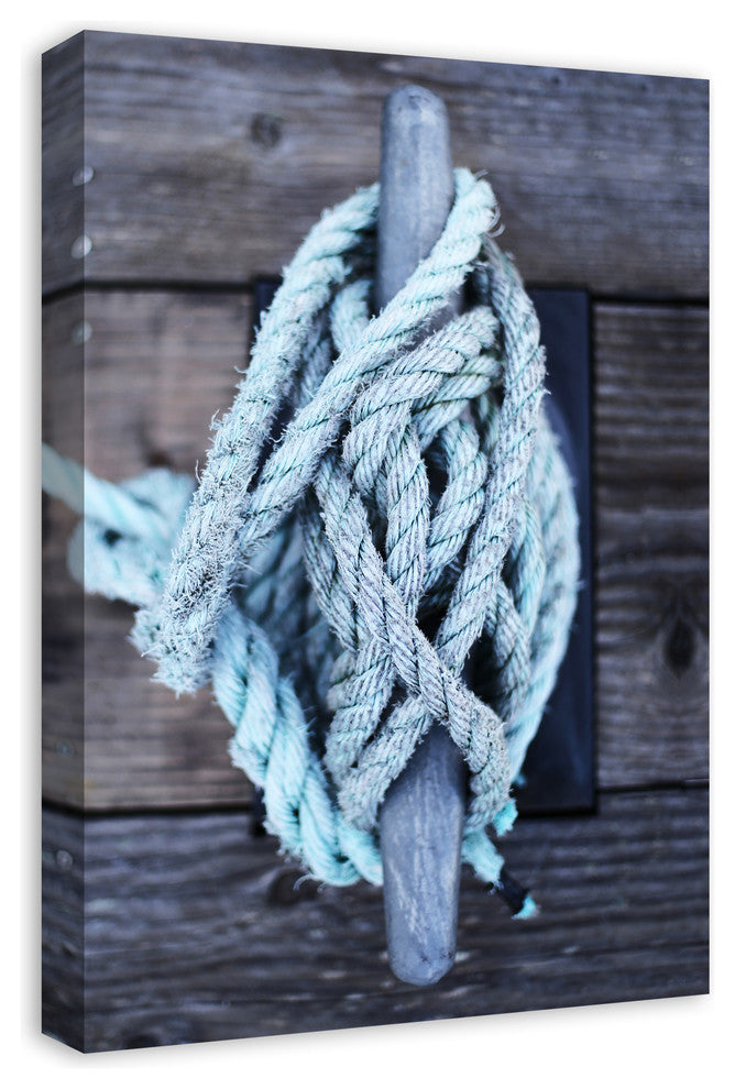 Boat Rope Tied Up 16x24 Print on Canvas