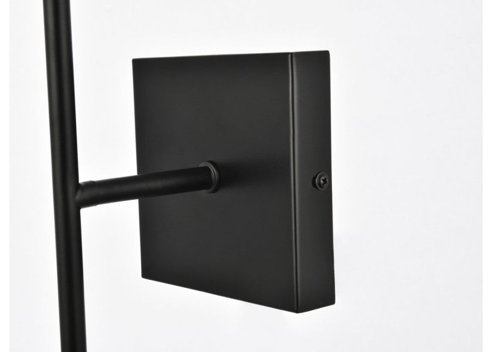 Noah 1-Light Black and Clear Glass Wall Sconce