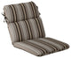 Getaway Stripe Black Rounded Corners Chair Cushion