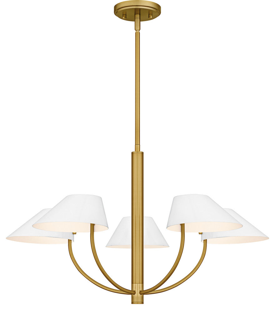 Quoizel PNY5028 Penley 5 Light 28"W Chandelier - Brushed Gold