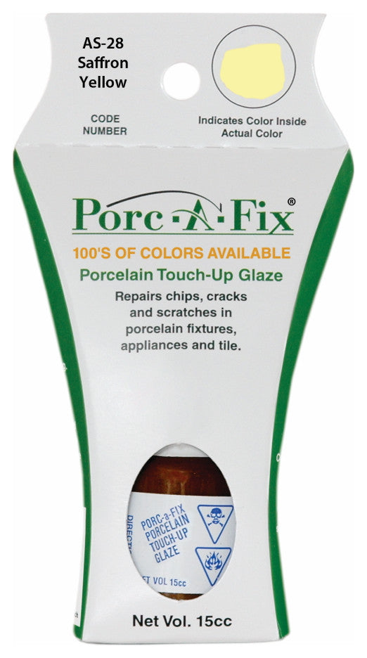 Porc-A-Fix Touch Up Repair Glaze - American Standard - Venetian Pink - AS-10, Safron Yellow as-28