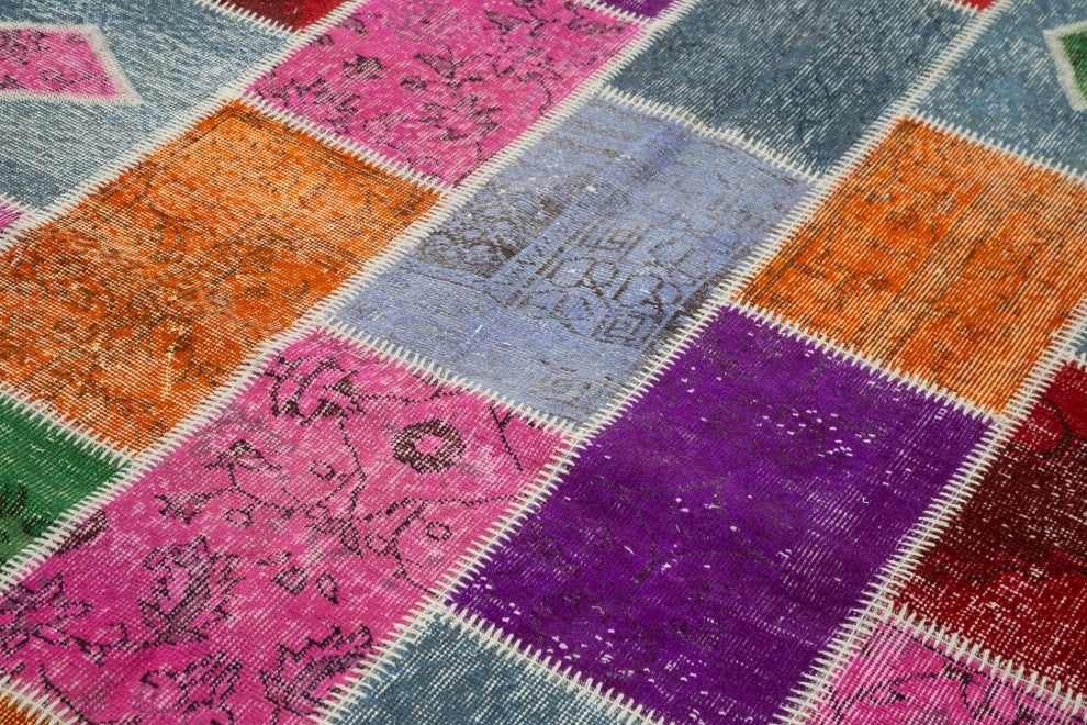 Rug N Carpet - Hand-Knotted Oriental 5' 5" x 7' 7" Overdyed Patchwork Area Rug