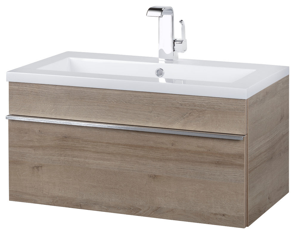 Trough Collection 30" Wall Mount Modern Bathroom Vanity