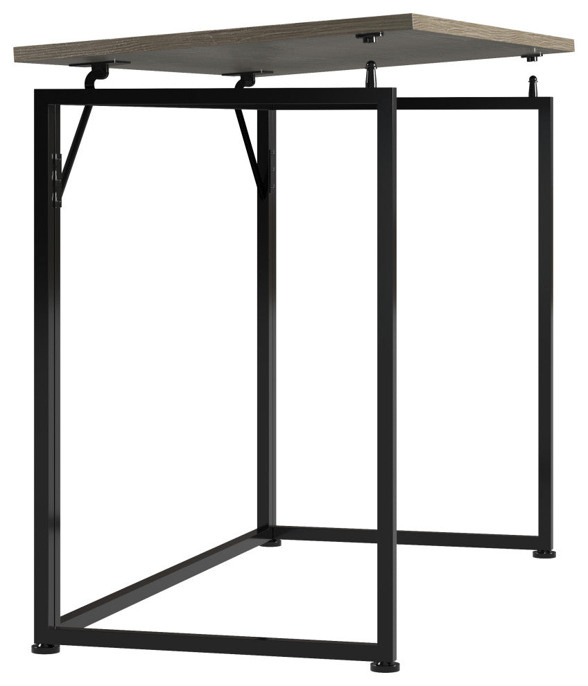 Techni Mobili Space Saving Folding Desk, Grey