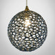 Napa 14 Pendants Blown Glass Chandelier, Black, 48", Gray Glass