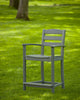 Polywood La Casa Cafe Counter Arm Chair, White