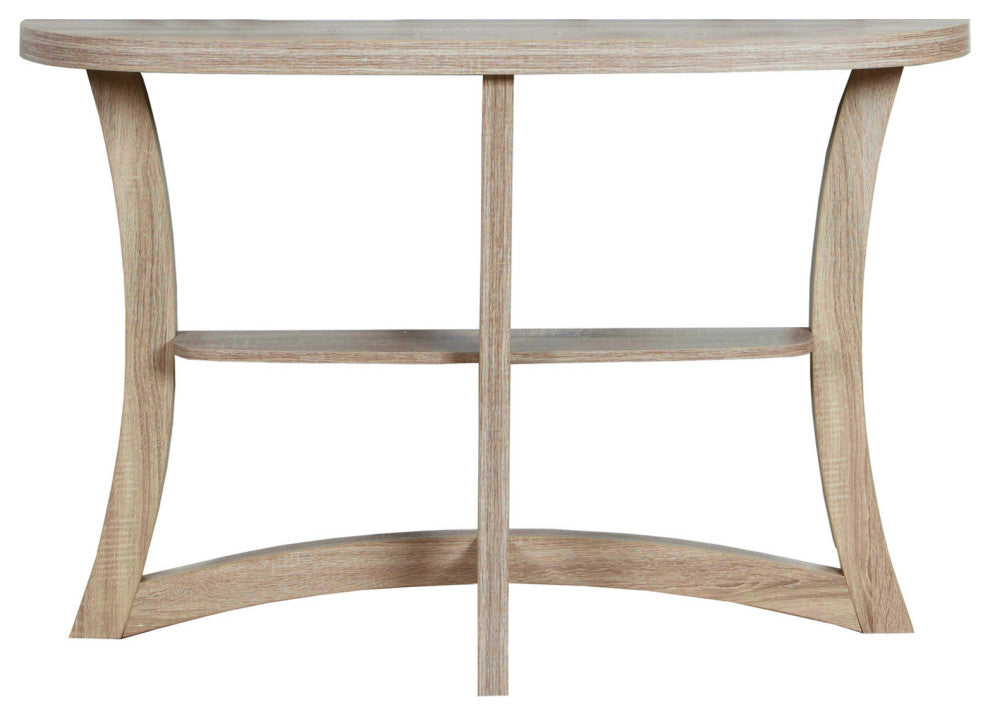 HomeRoots 11.5" x 47.25" x 32" Dark Taupe Finish Hall Console Accent Table