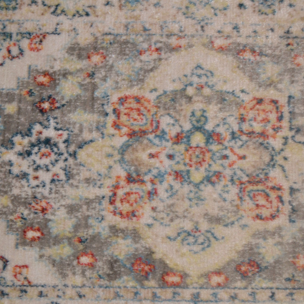 Machine Made Polyester Durable Indoor Outdoor Washable Oriental Pattern Footmat