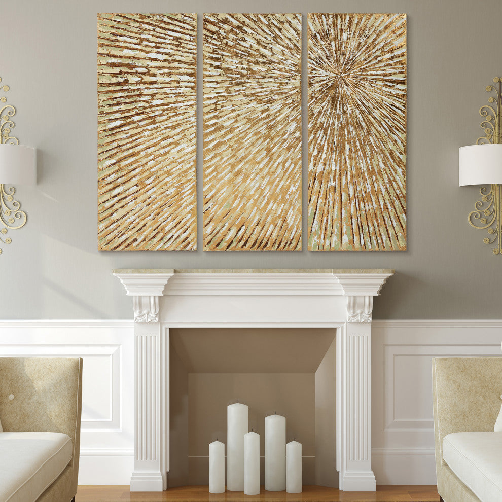 Sunshine Abstract Wall Art Textured Metallic Hand Painted by Martin Edwards, Mar-2253-4820-3